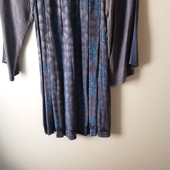 Shoreline New Blue Rayon Flowy Tunic Dress One Size - Picture 5 of 15
